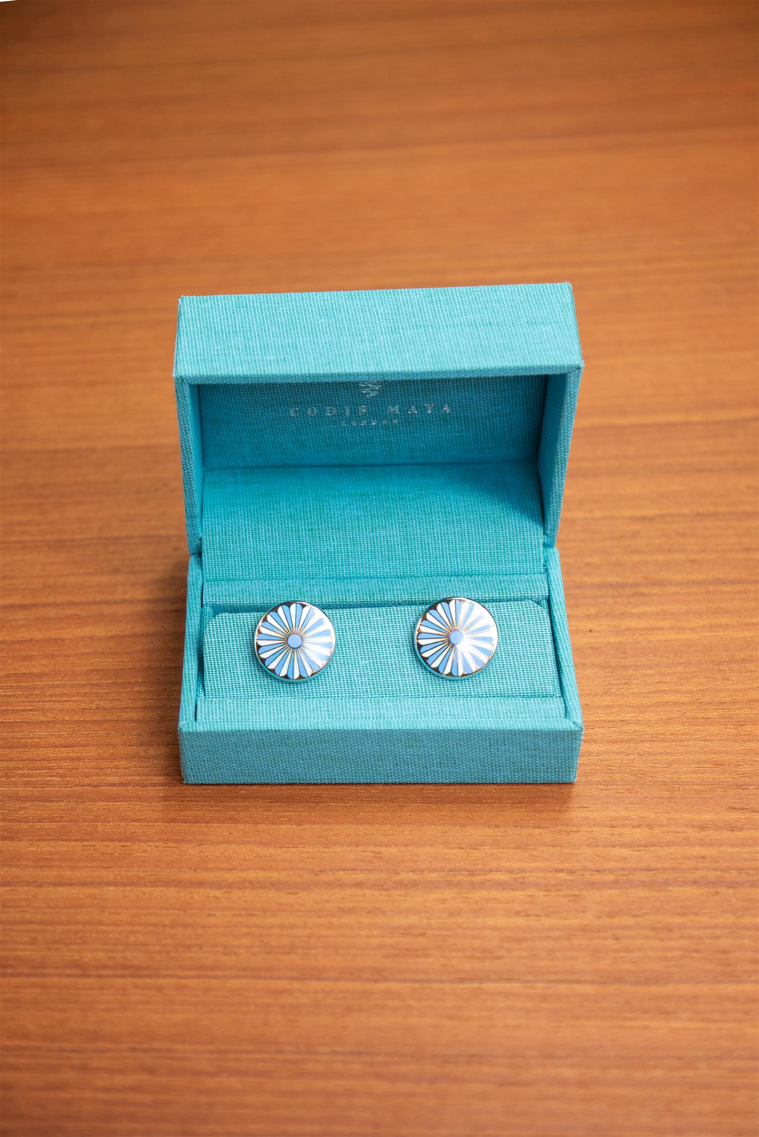Blue Flora Cufflink