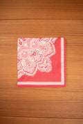 Red Pocket Square Paisley