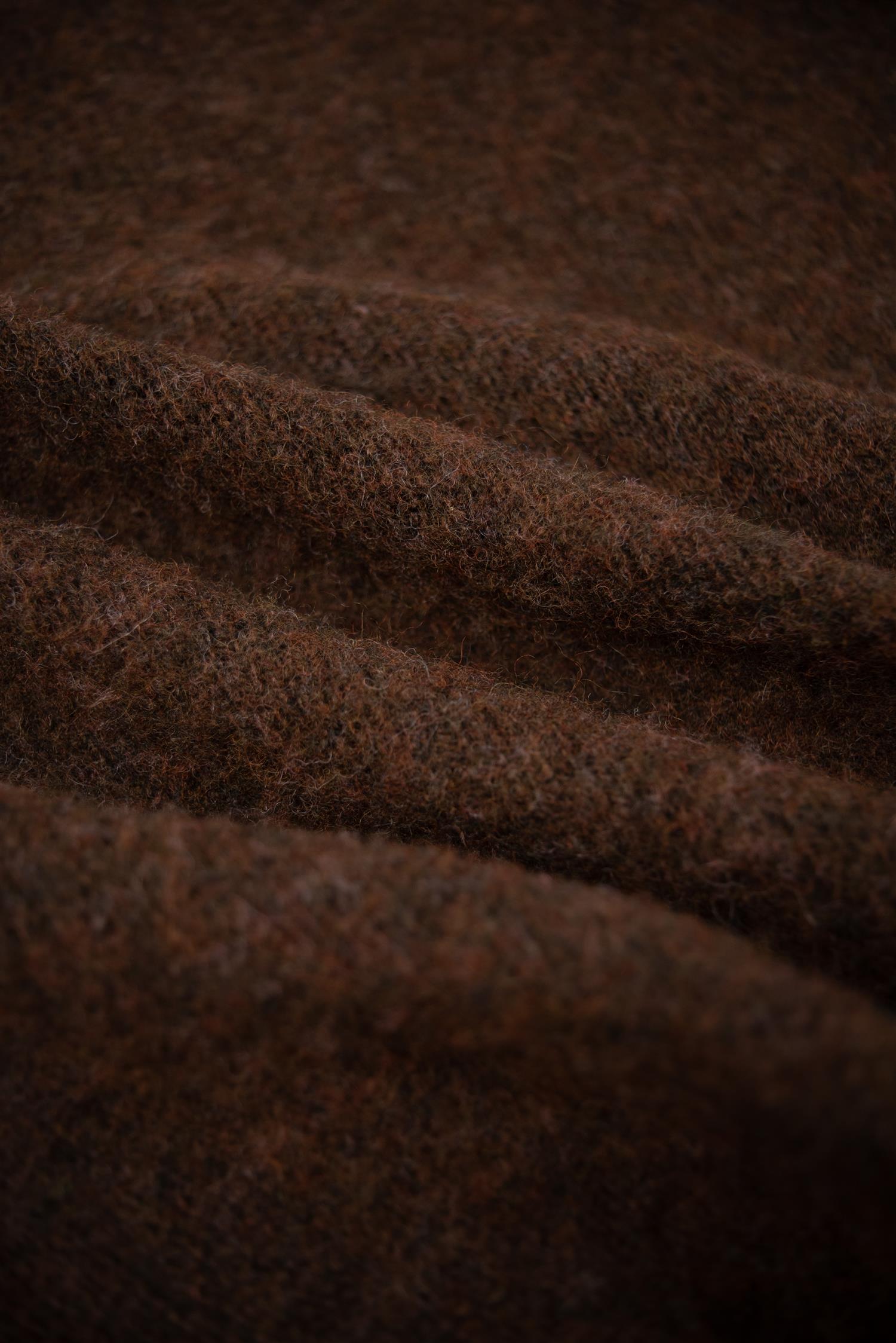 Marron Brushed Shetland Wool Jumper