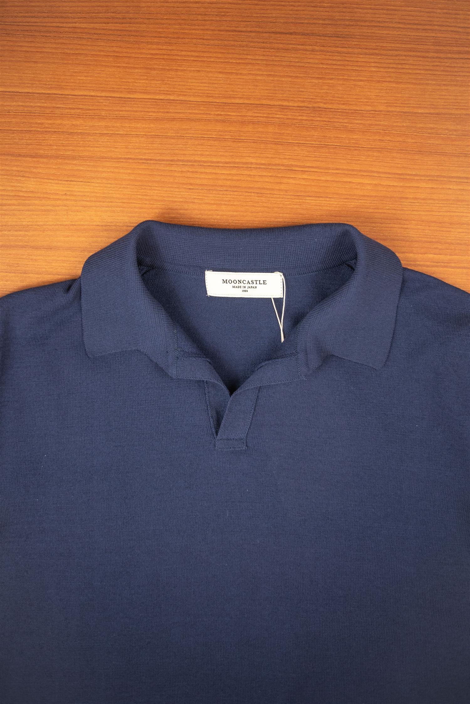 Navy Ice Cotton Skipper Polo