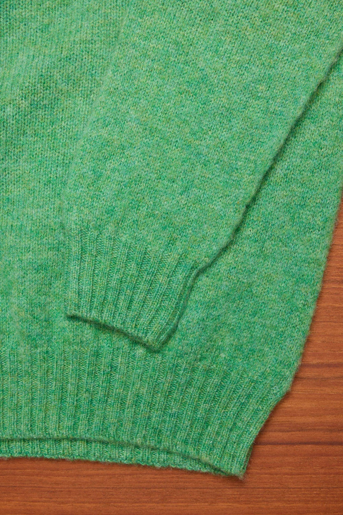 Parsley Brushed Shetland Wool Jumper