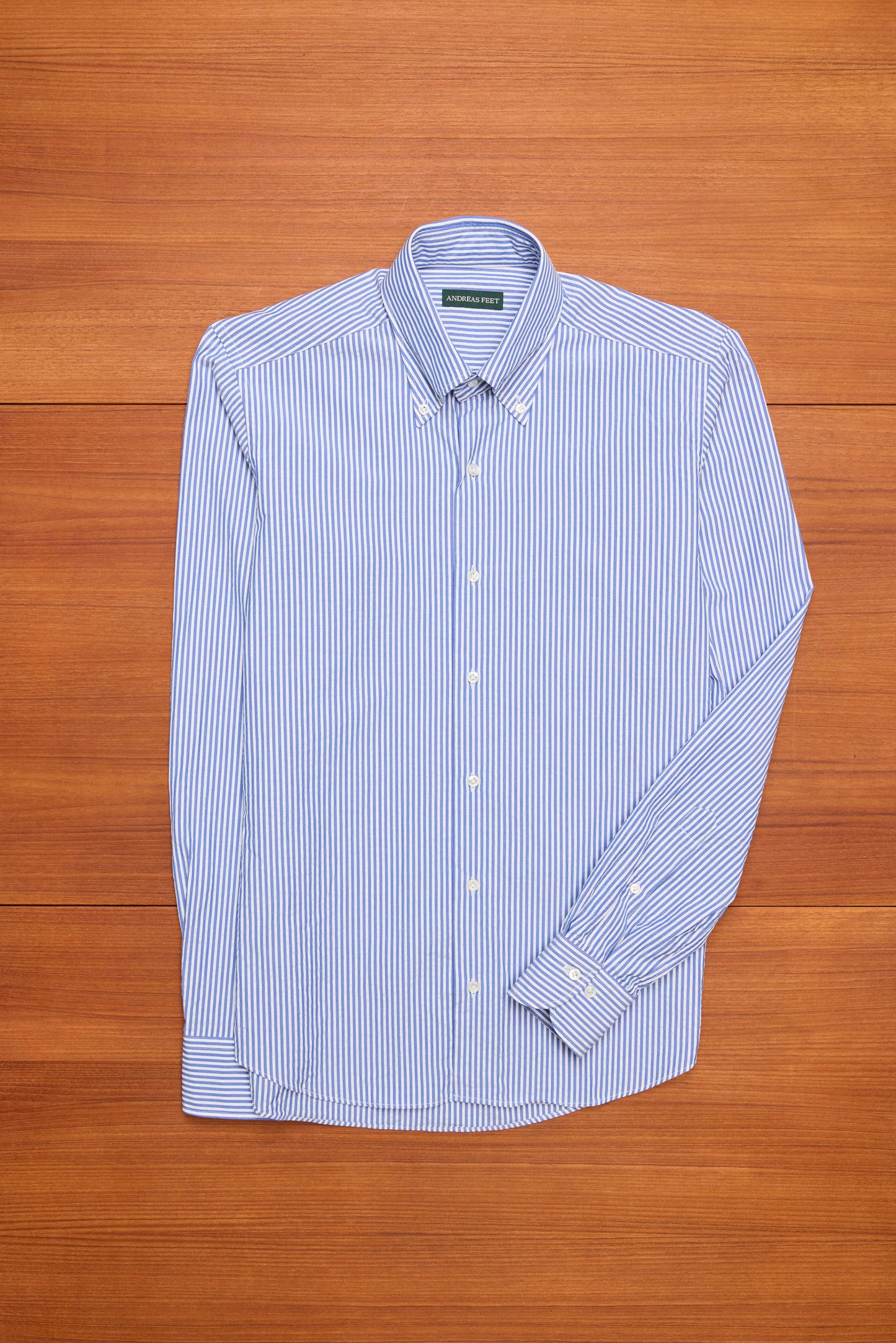 Dark Blue Stripe Seersucker Shirt