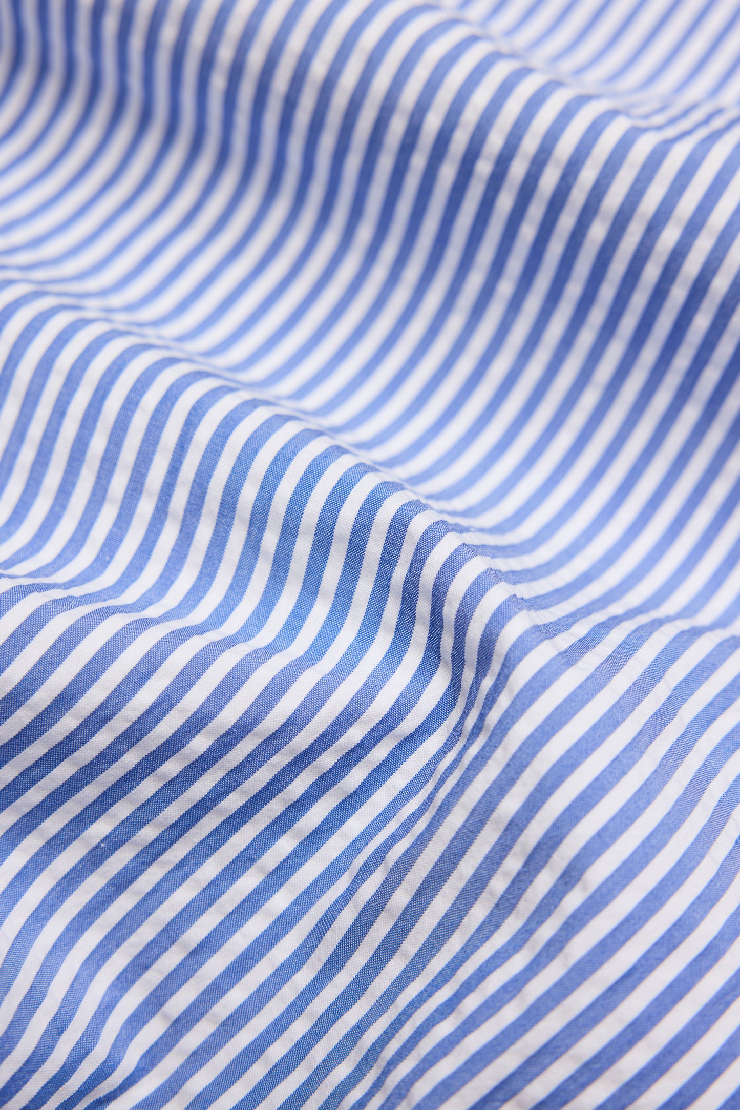 Dark Blue Stripe Seersucker Shirt