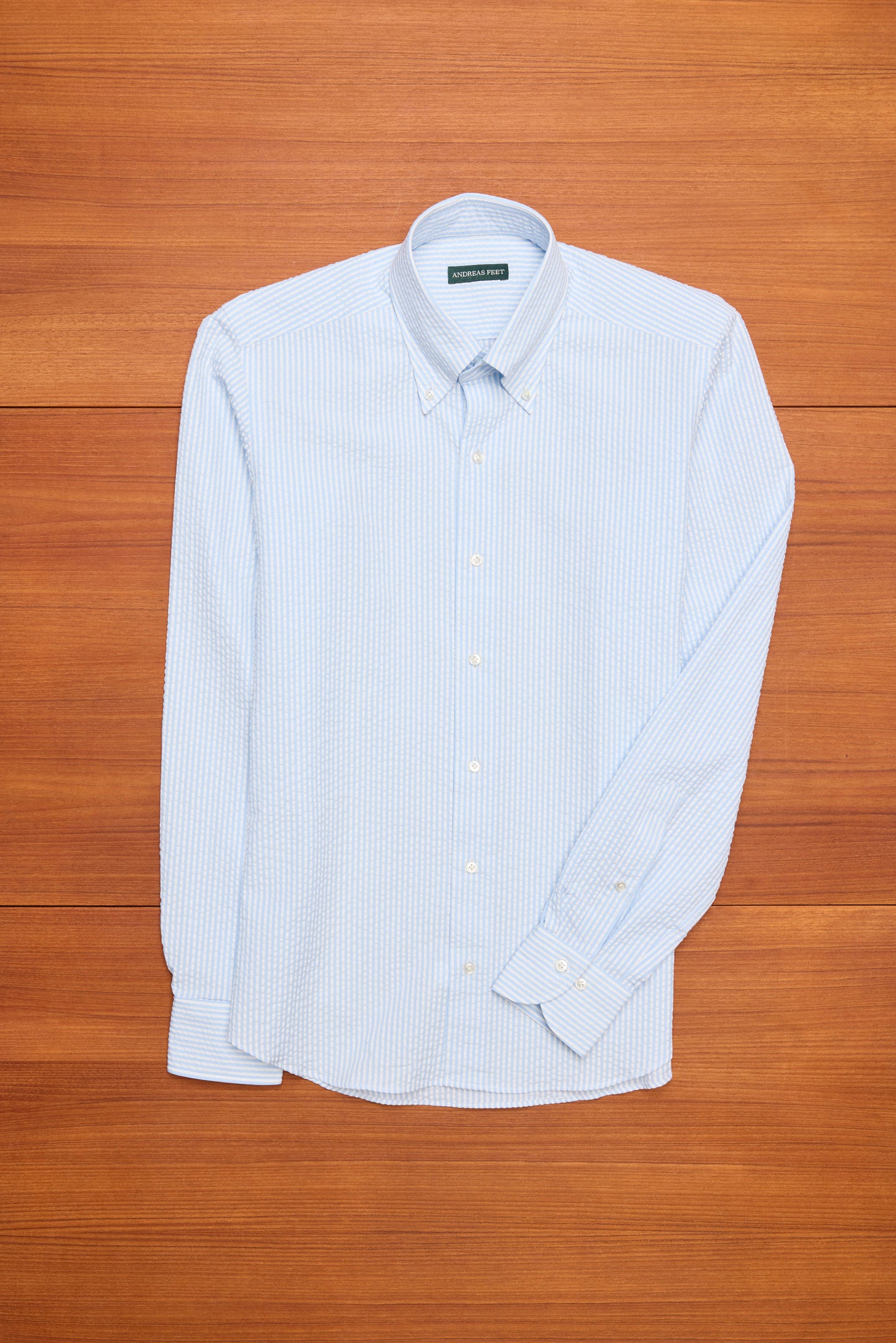 Light Blue Stripe Seersucker Shirt
