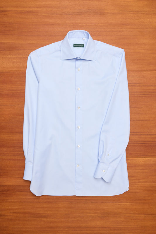 HG Light Blue Twill Spread Collar Shirt