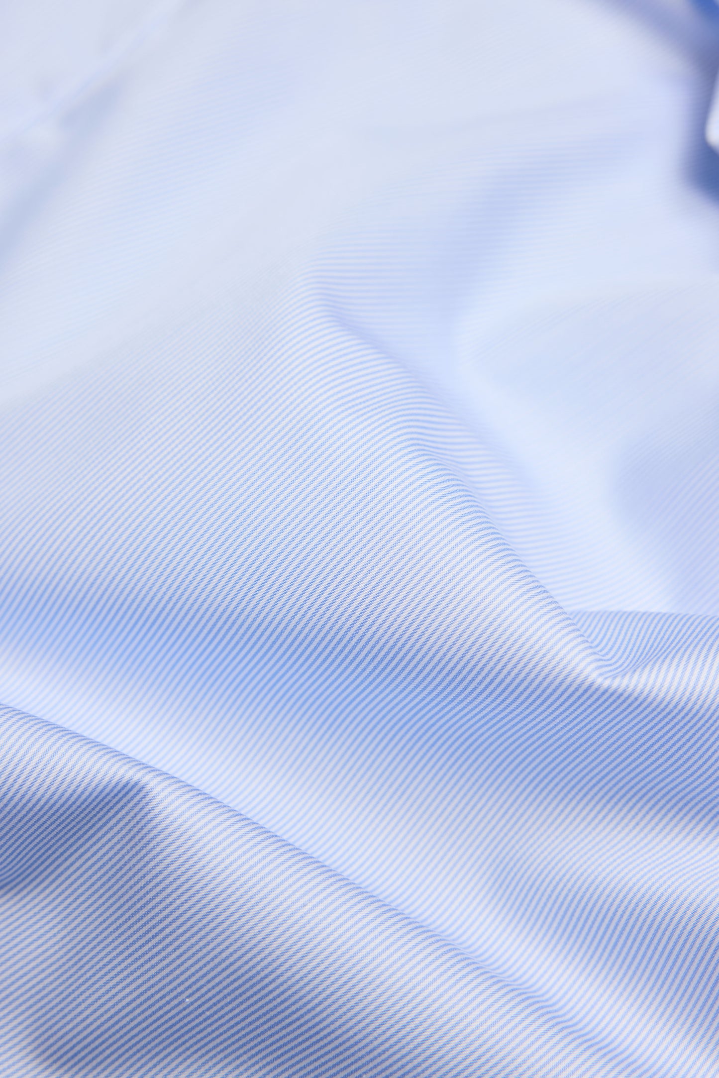 Light Blue Stripe Spread Collar Shirt  120/2 Cotton Twill