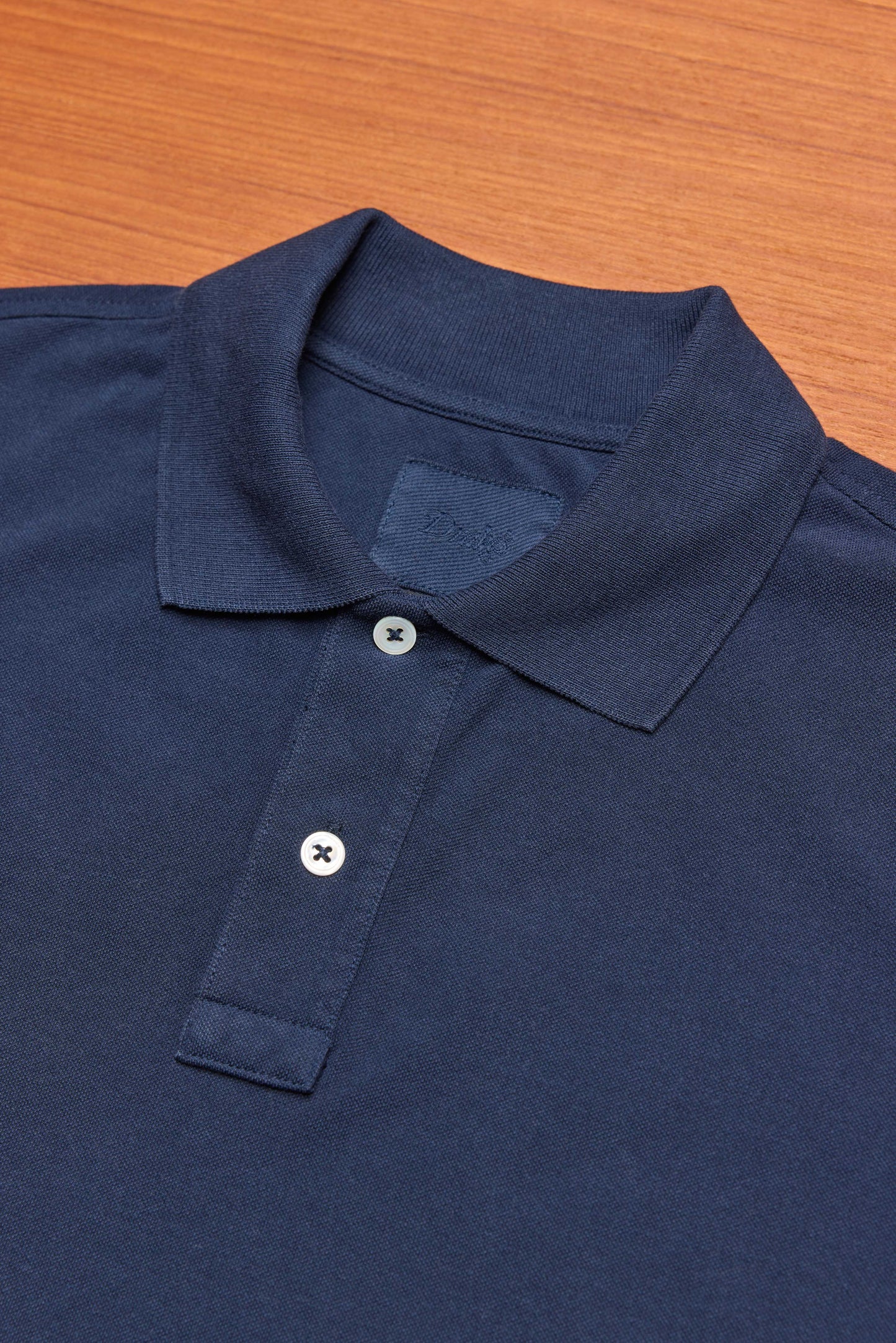 Dark Navy Piqué Cotton Polo Shirt