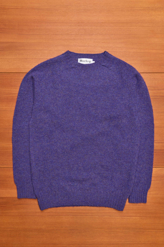 Iris Purple Brushed Shetland Wool Jumper