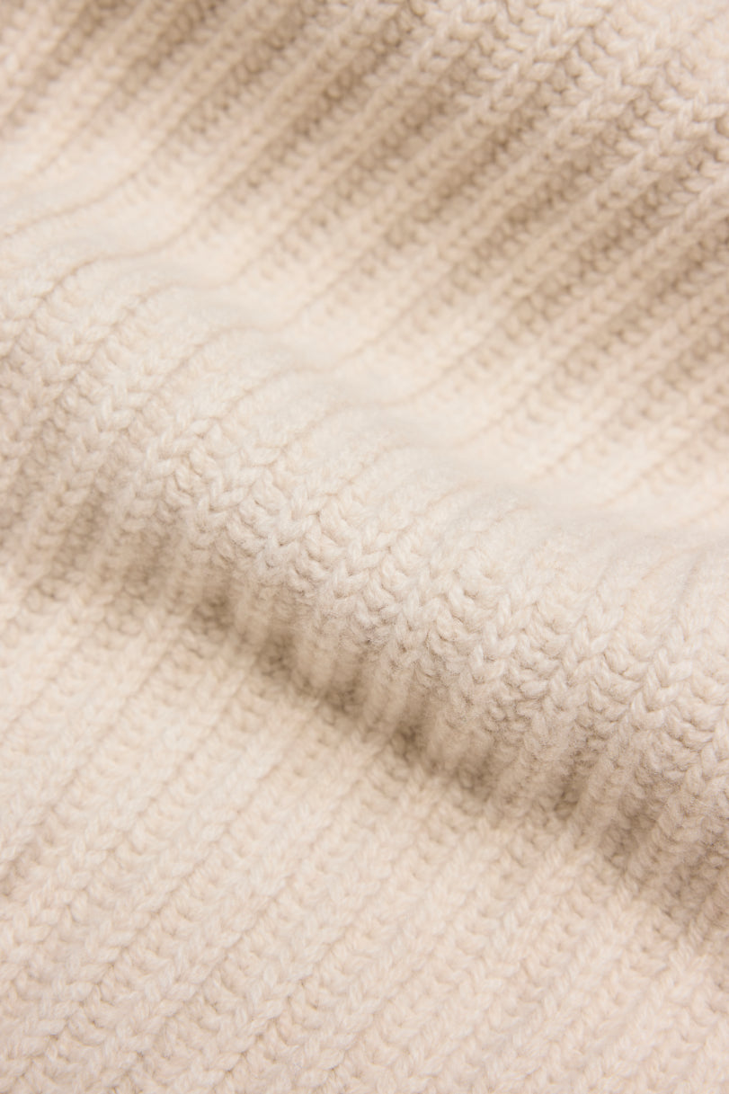 Ecru Lambswool Shawl Cardigan