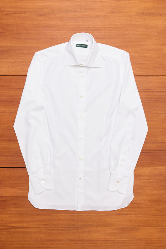 HG White Twill Spread Collar Shirt