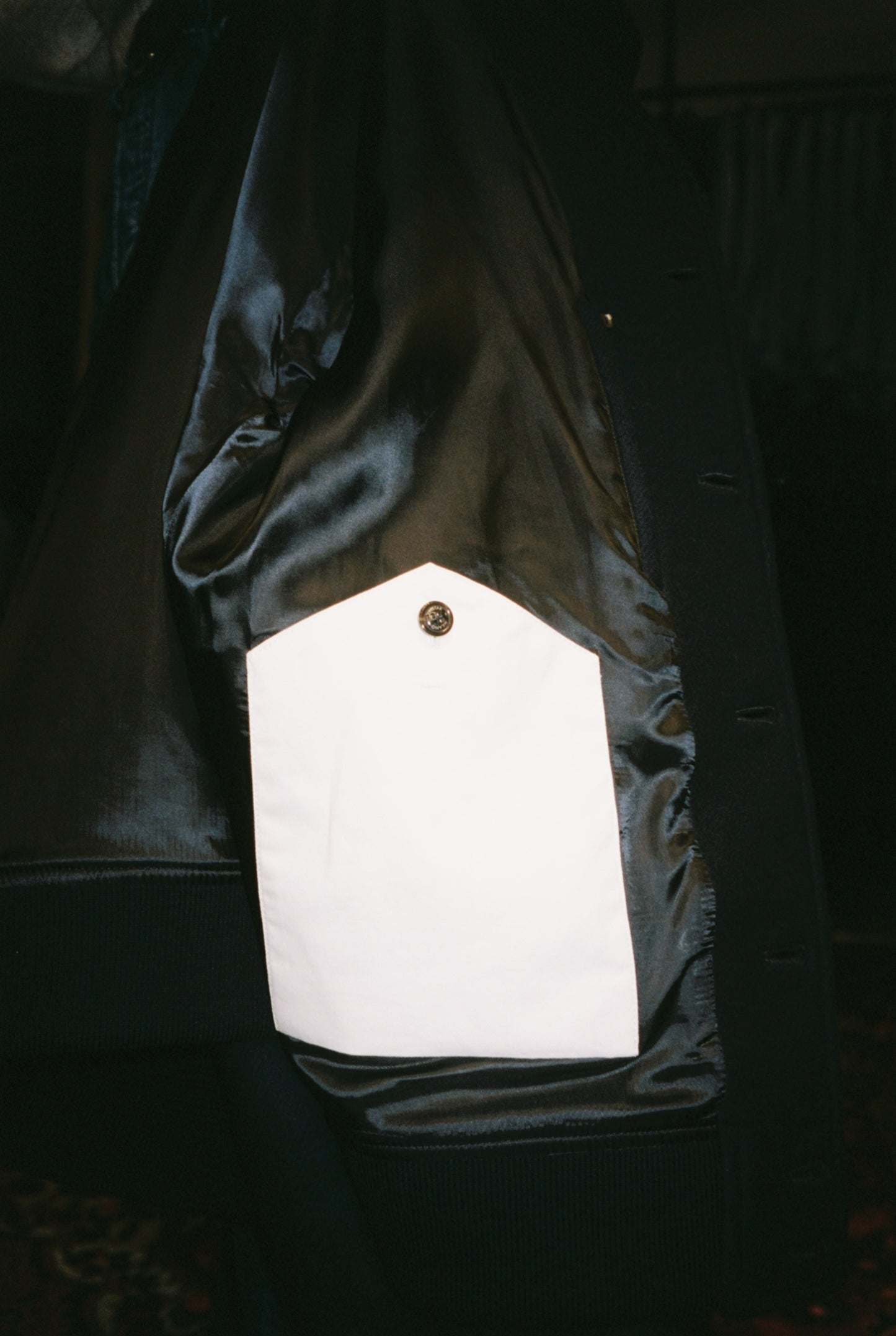 Valstarino Navy Wool Flight Jacket