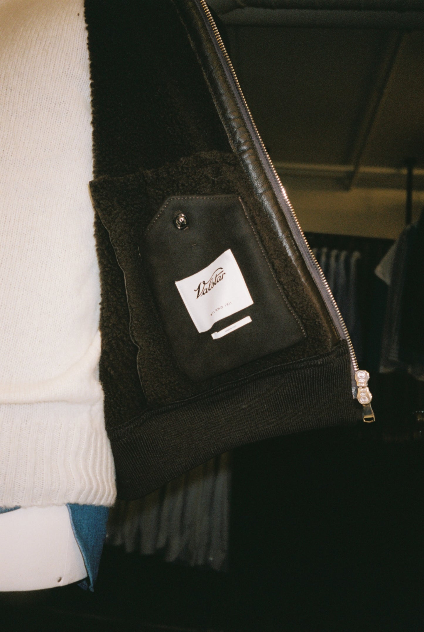 Shearling Caffé Bomber Jacket