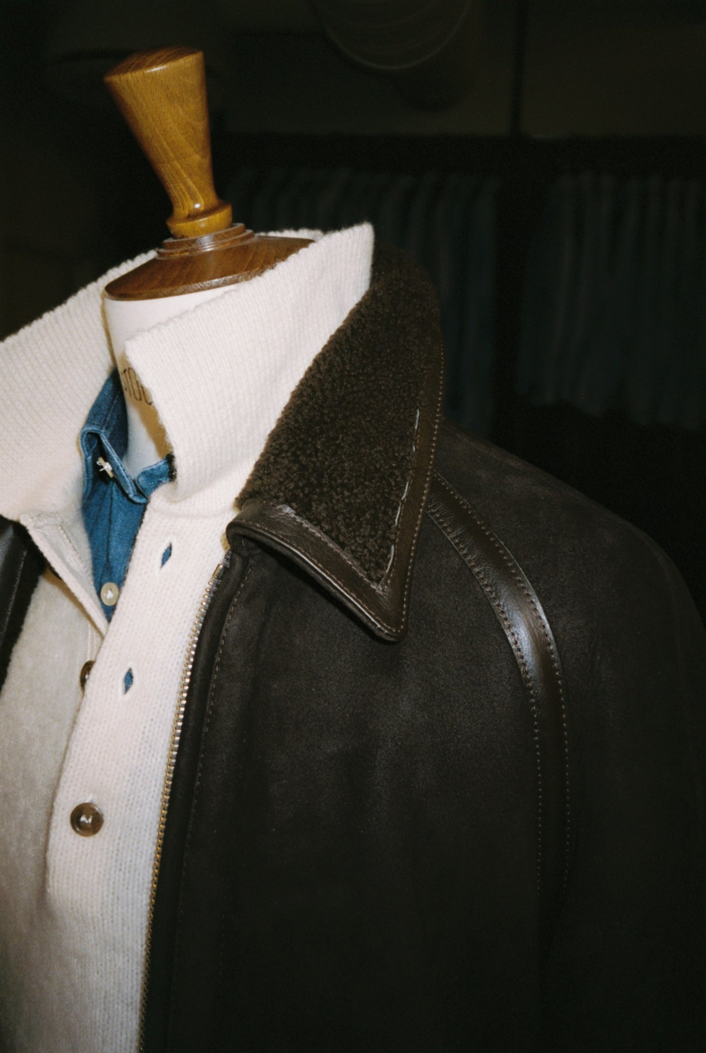 Shearling Caffé Bomber Jacket