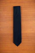 Navy Jacquard 3-Fold Silk Tie