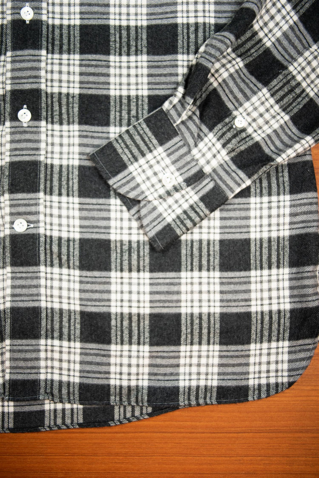 HG Black & White Check Flannel Shirt