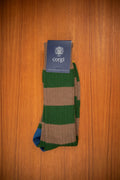 Khaki and green Striped - Rugby Socks