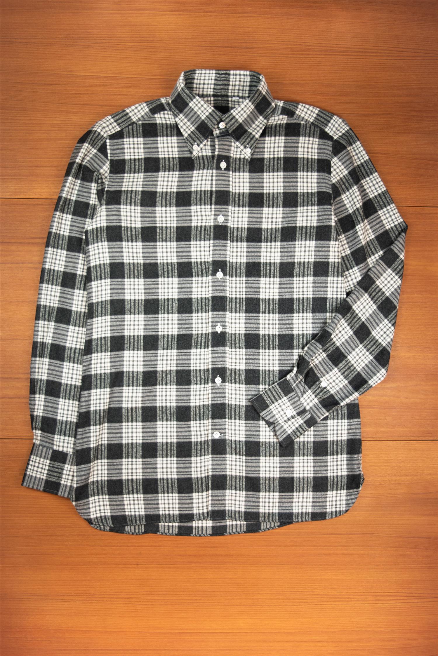 HG Black & White Check Flannel Shirt