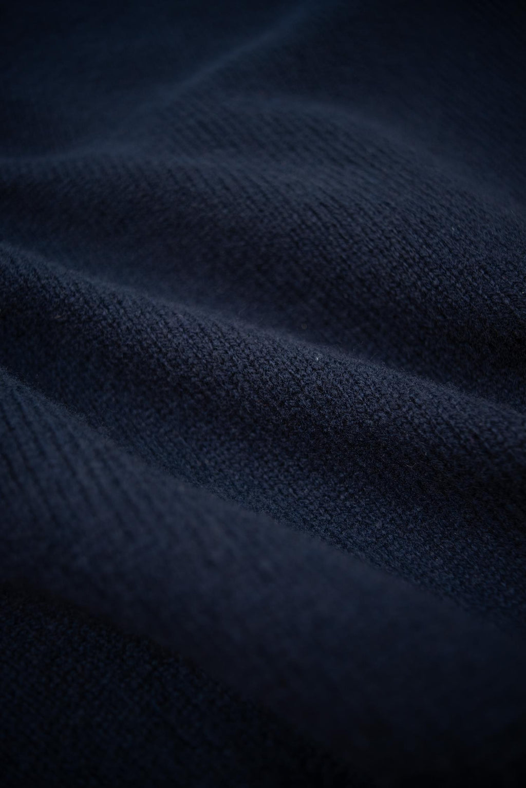 Navy Roll Neck Lambswool Jumper