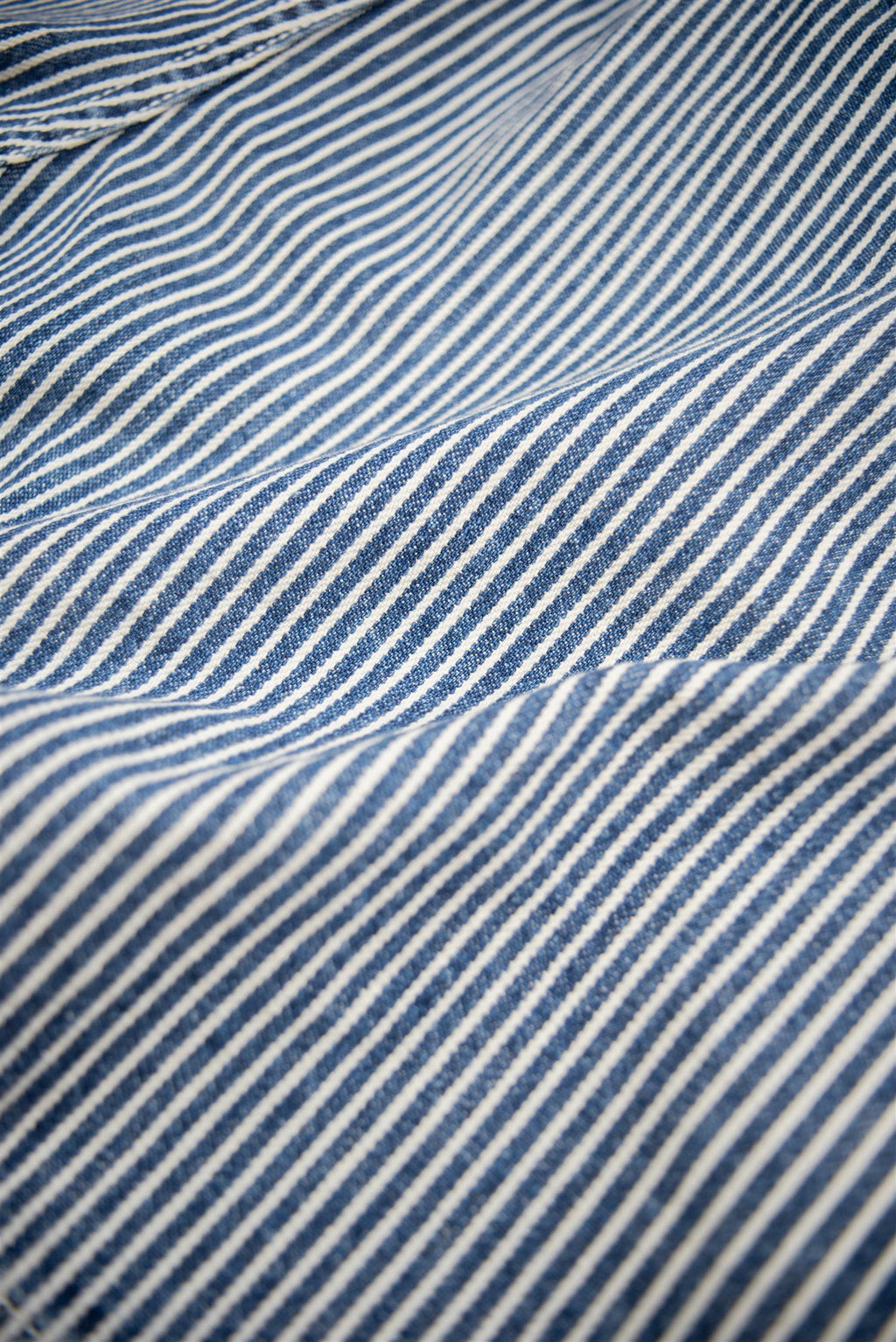 Indigo stripe drawstring shorts