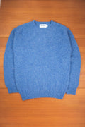 Cobalt Brushed Shetland Wool Jumper