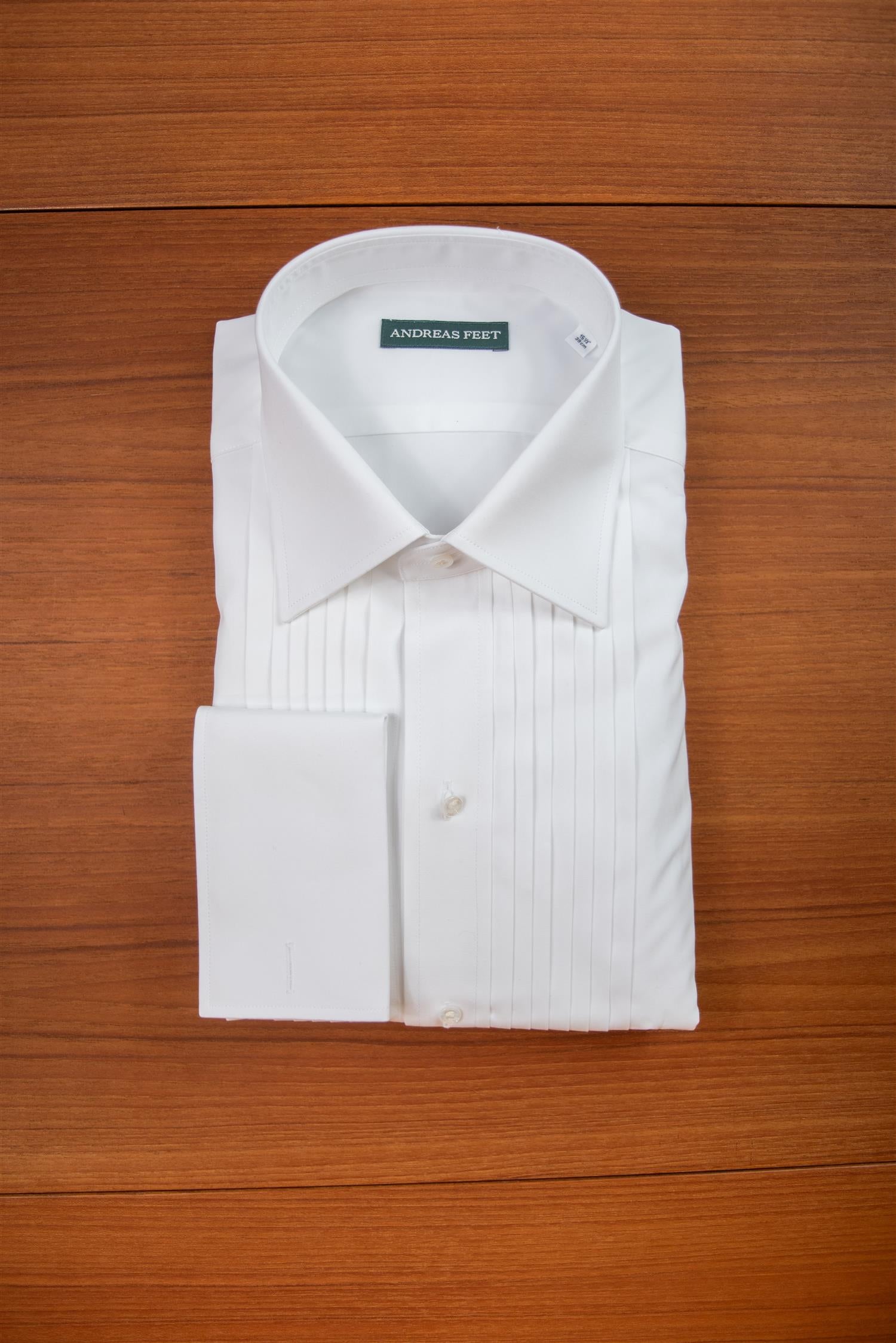 Kent Collar Smoking/ Black Tie Poplin Shirt