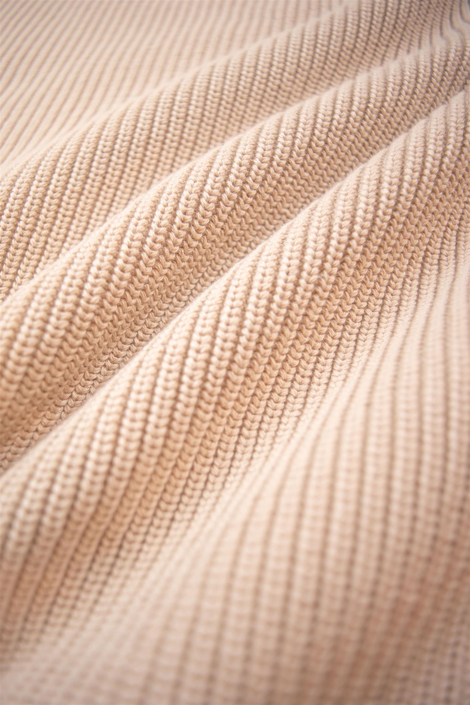 Sand Heavy Cotton Crew Neck Jumper