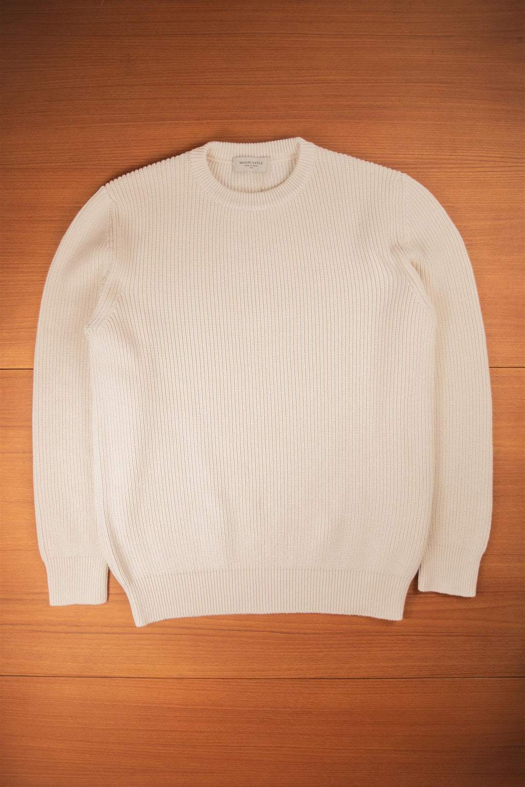 Ivory Heavy Cotton Crew Neck Jumper
