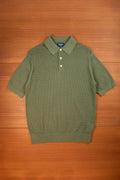 Olive Waffle Polo Short Sleeve
