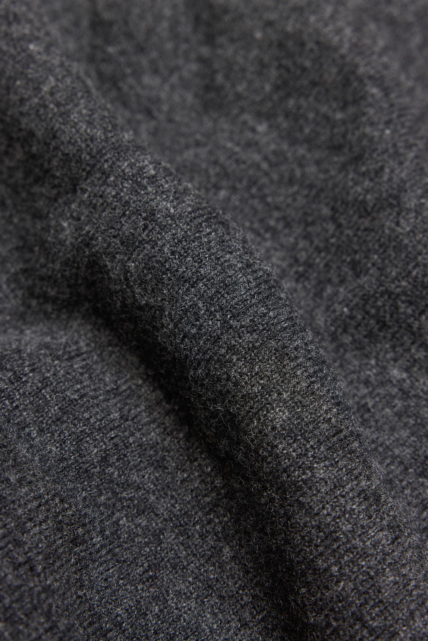 Charcoal Sleeveless Cardigan Lambswool