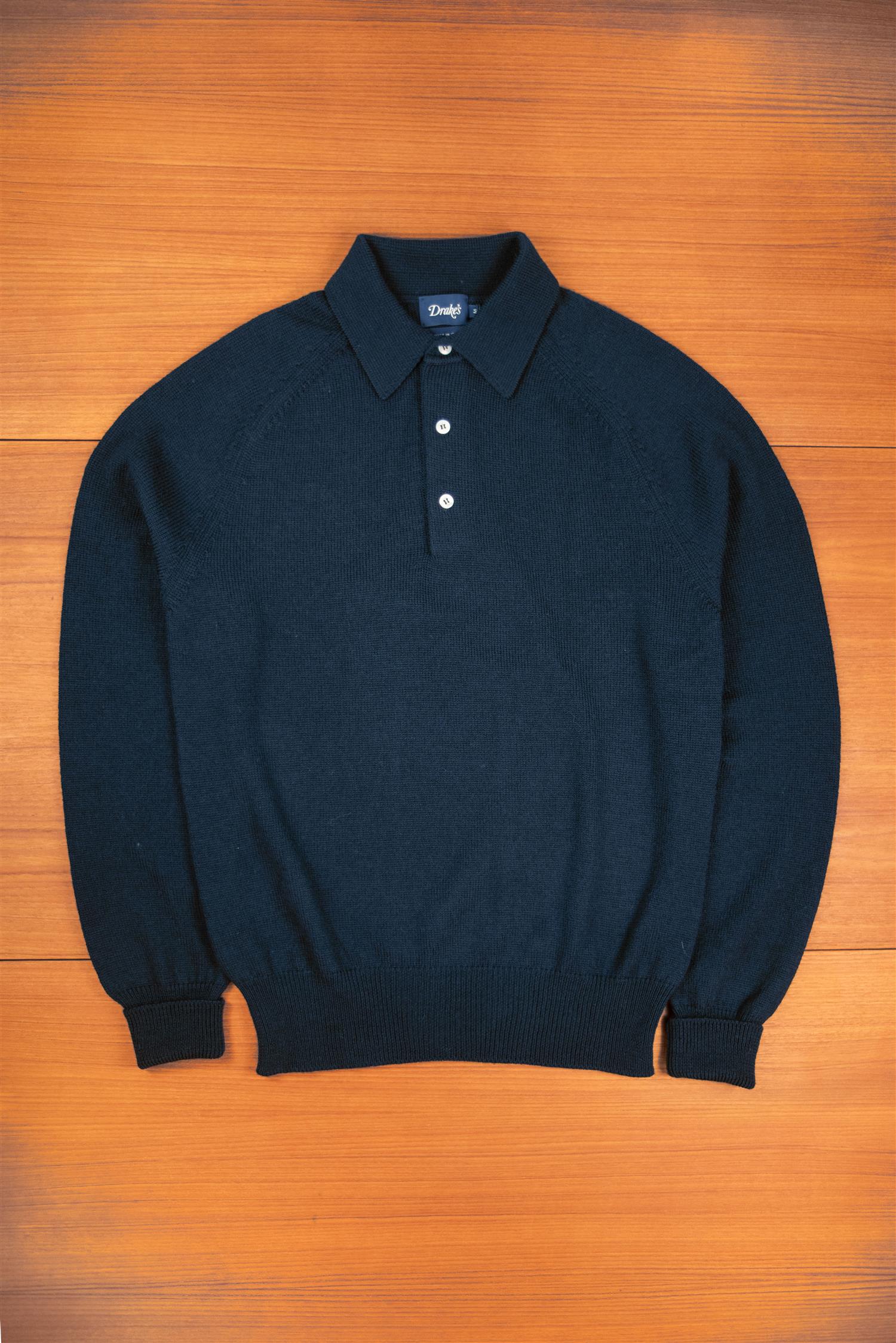 Long sleeve merino Polo