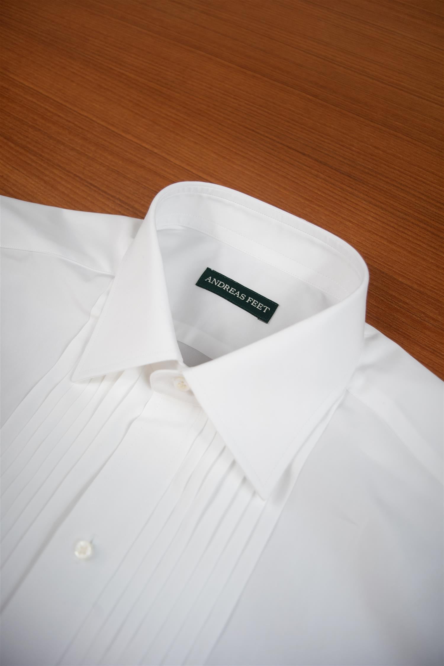 Kent Collar Smoking/ Black Tie Poplin Shirt