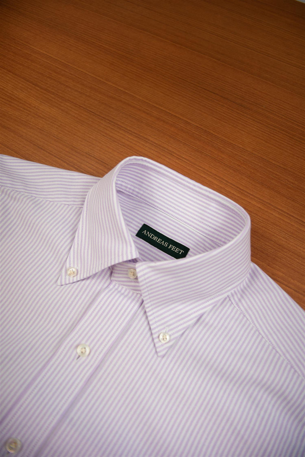 Lilac Stripe Oxford Button Down Shirt