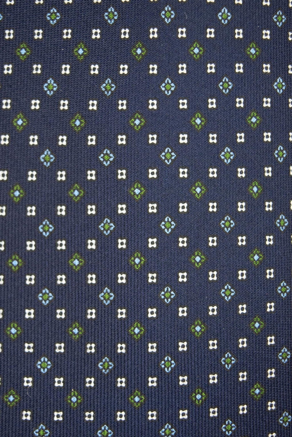 Dark blue flower 3-Fold Silk Tie