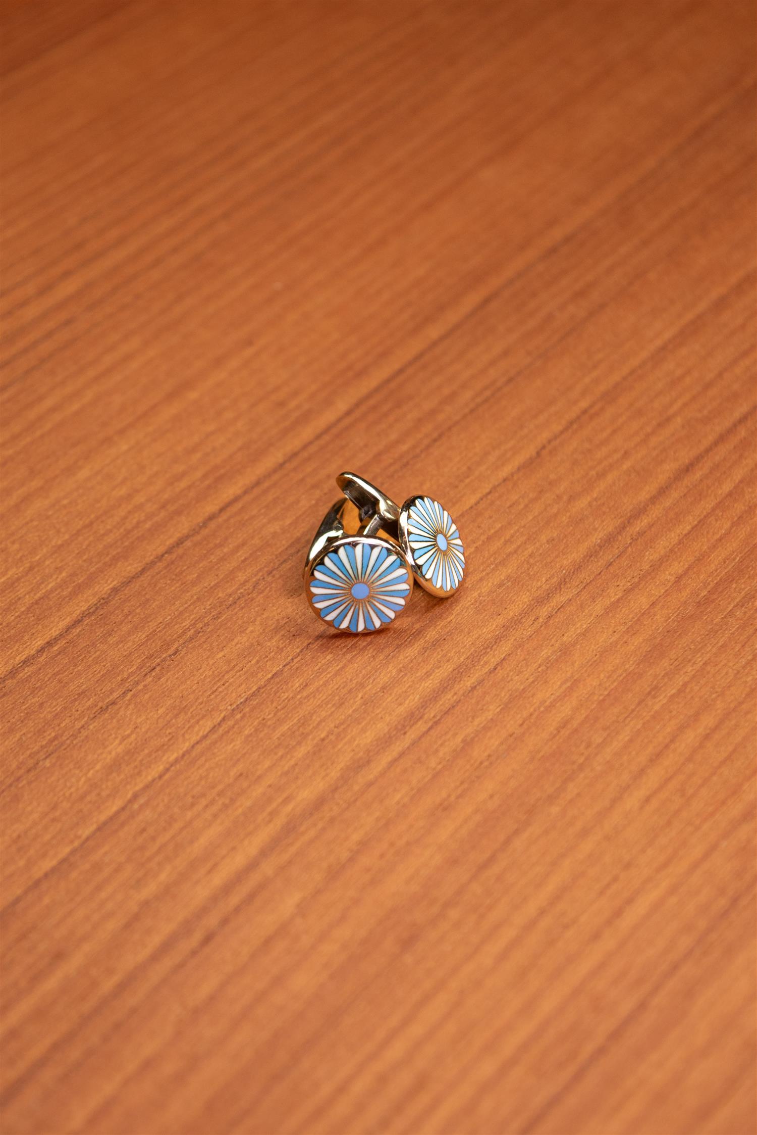 Blue Flora Cufflink