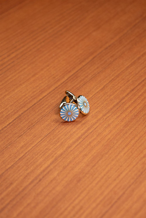 Blue Flora Cufflink