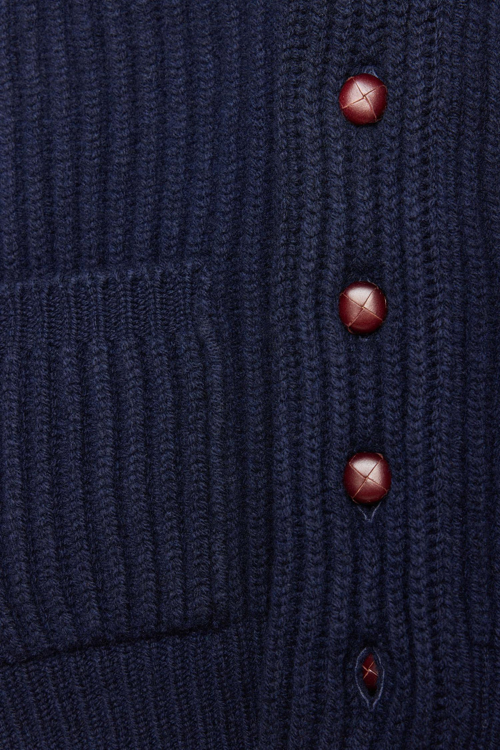Navy Lambswool Shawl Cardigan