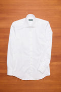 White twill Spread Collar Shirt