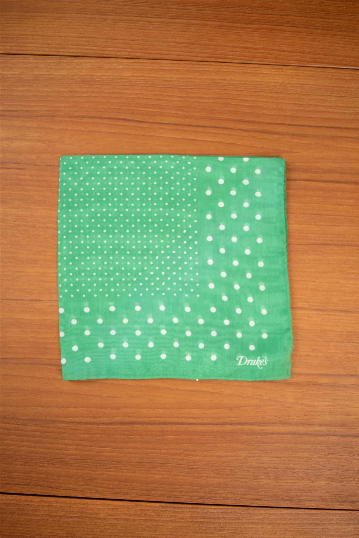 Pocket Square Polka Green