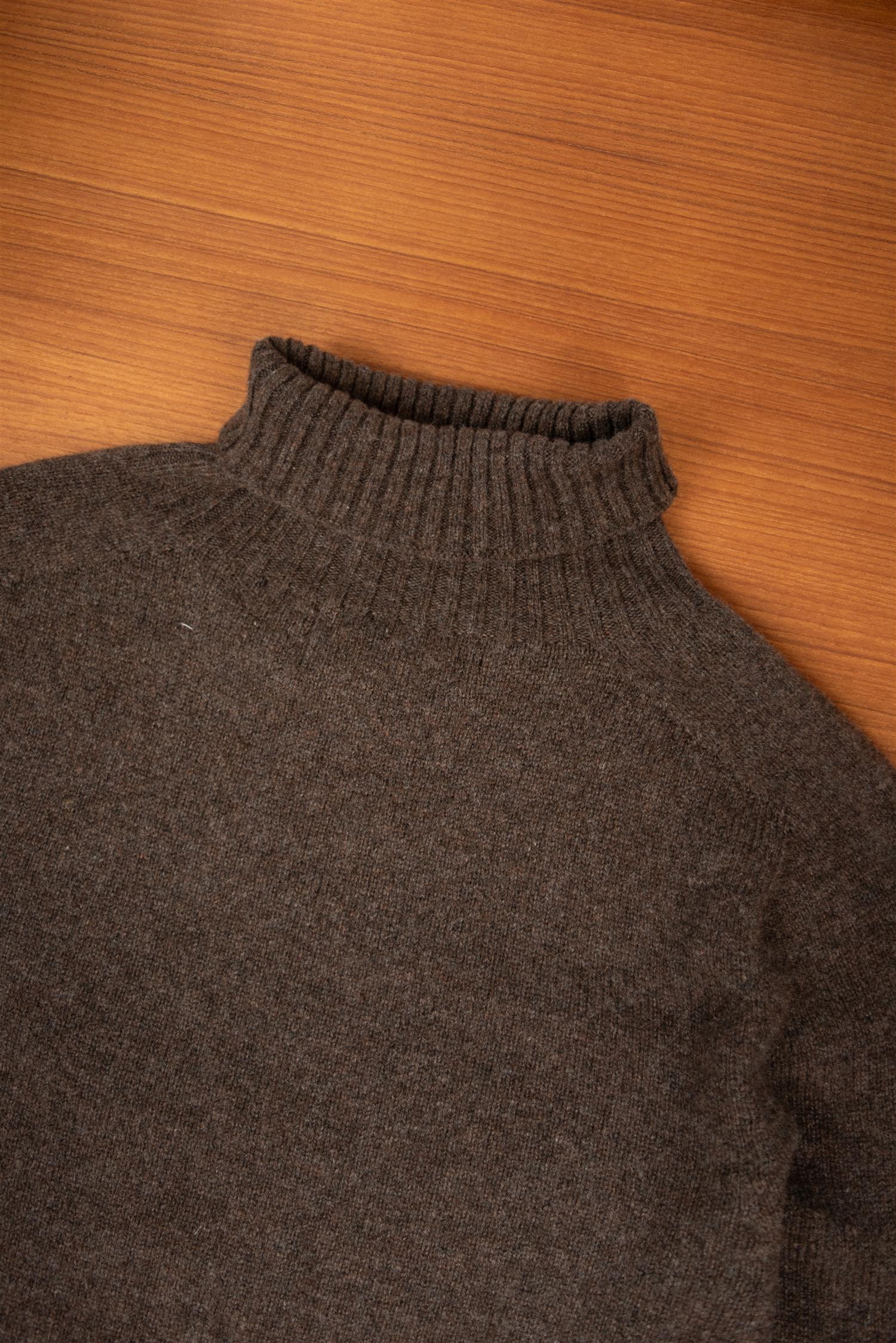 Porcupine Roll Neck Lambswool Jumper