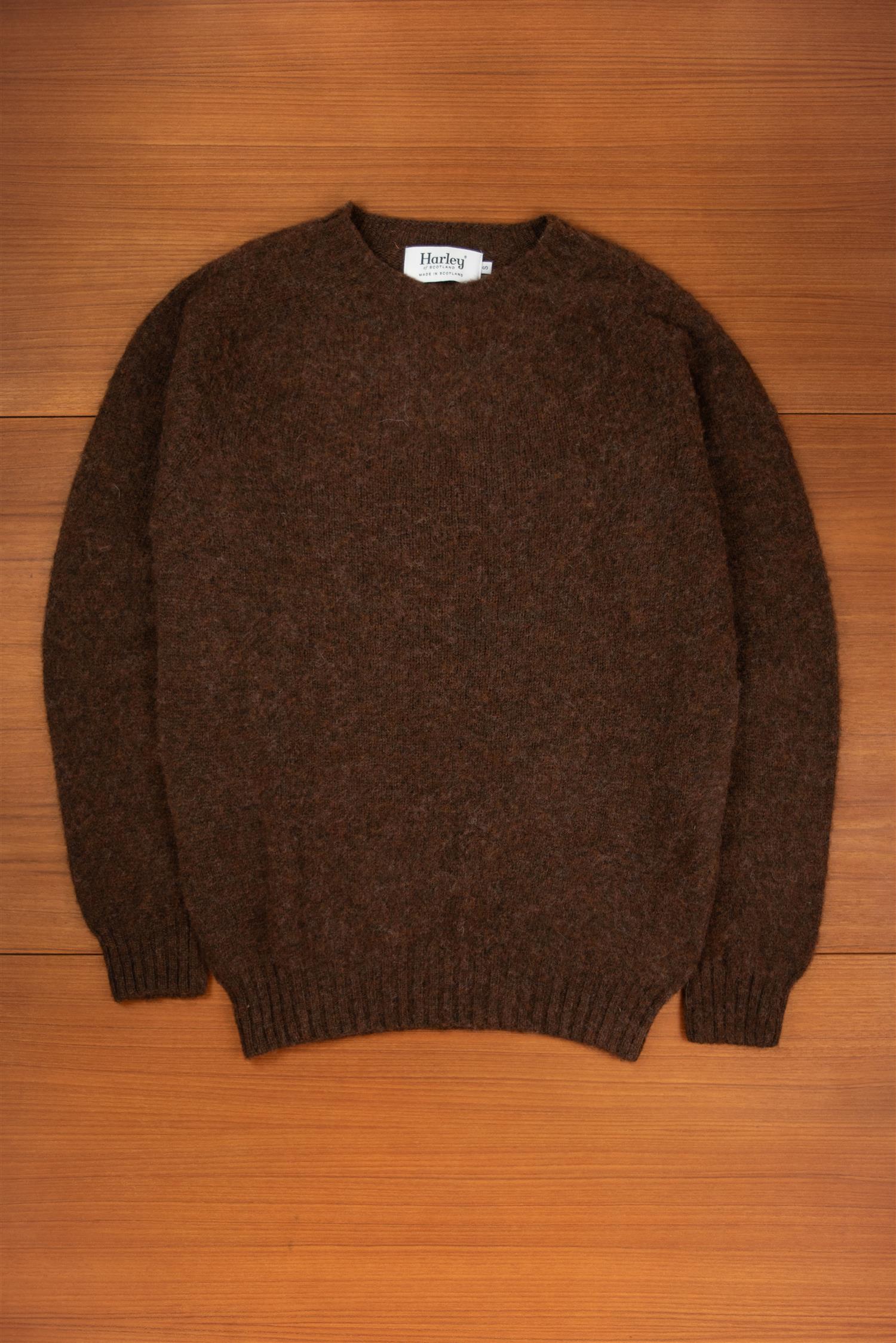 Marron Brushed Shetland Wool Jumper