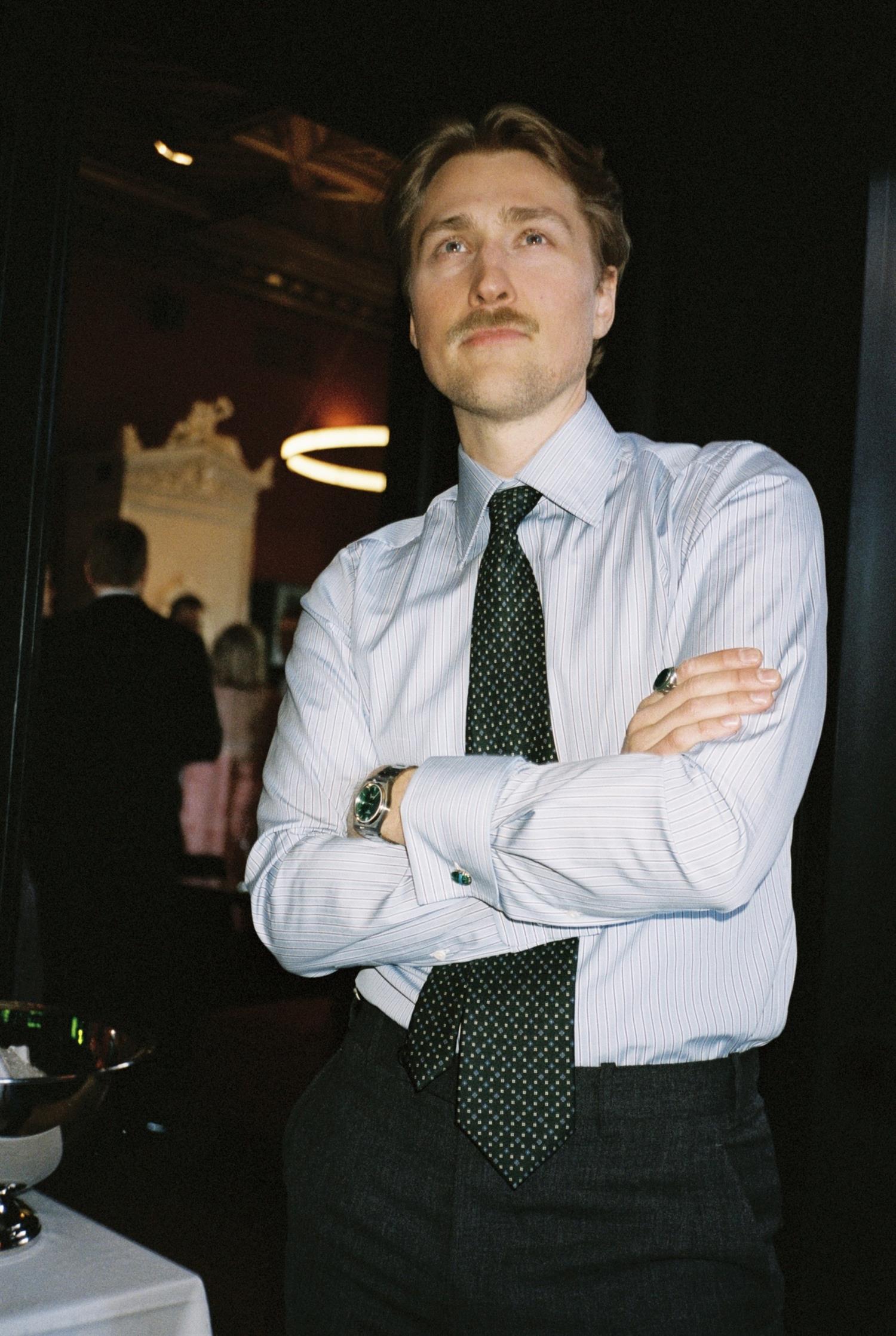 HG Blue Striped Kent Collar Shirt