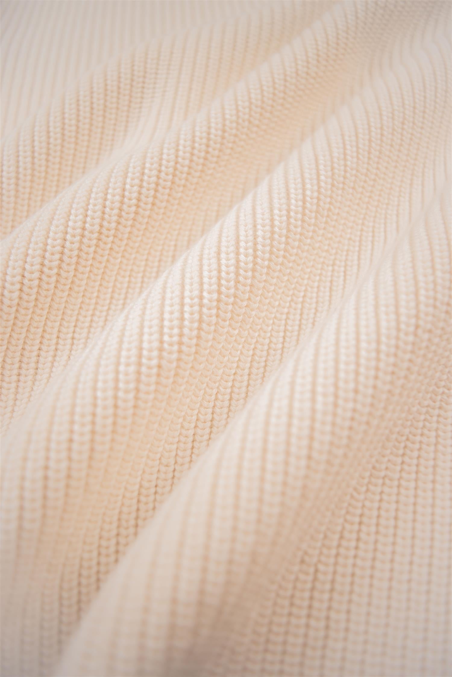 Ivory Heavy Cotton Crew Neck Jumper