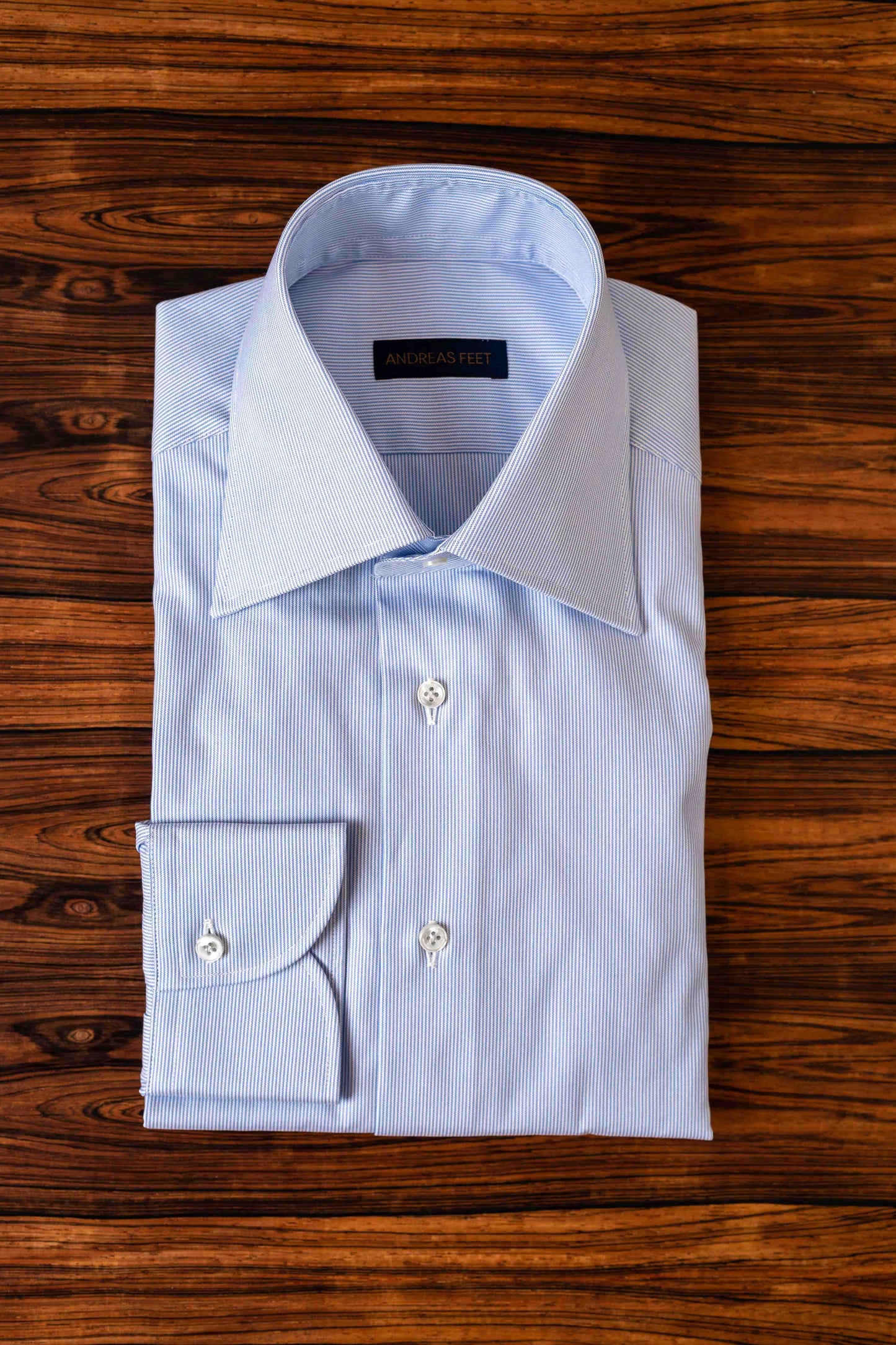 Stripe Blue/White Pin Point Modern Fit Shirt