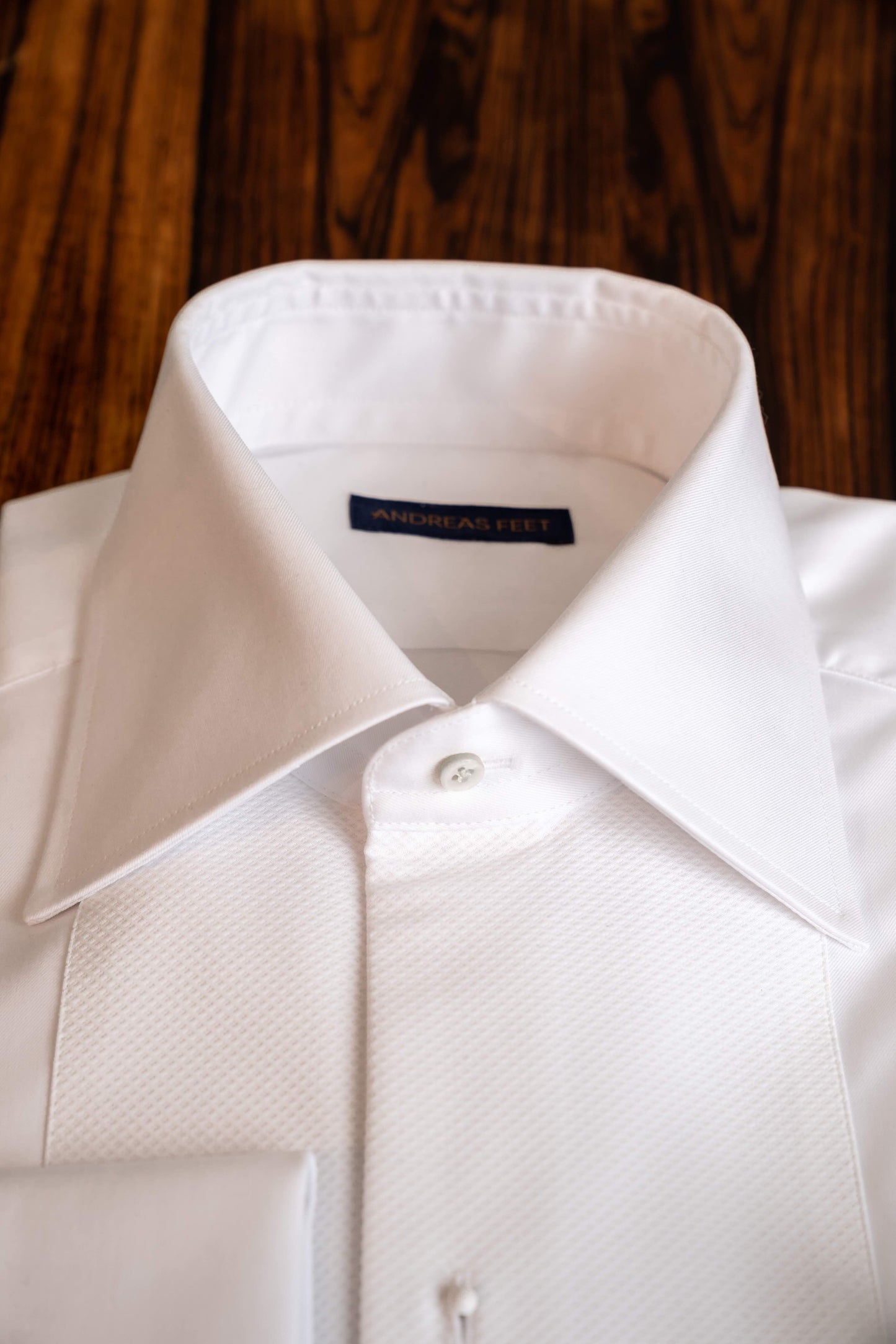 Black Tie Double Cuff Modern Fit Shirt