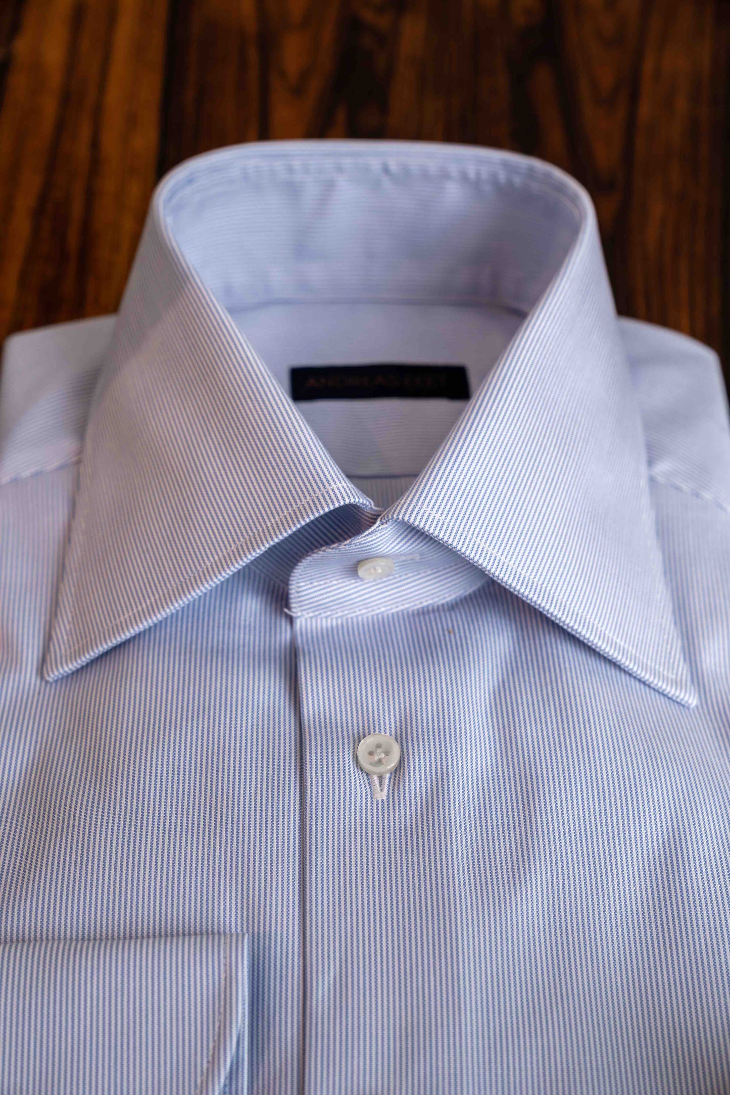 Stripe Blue/White Pin Point Modern Fit Shirt