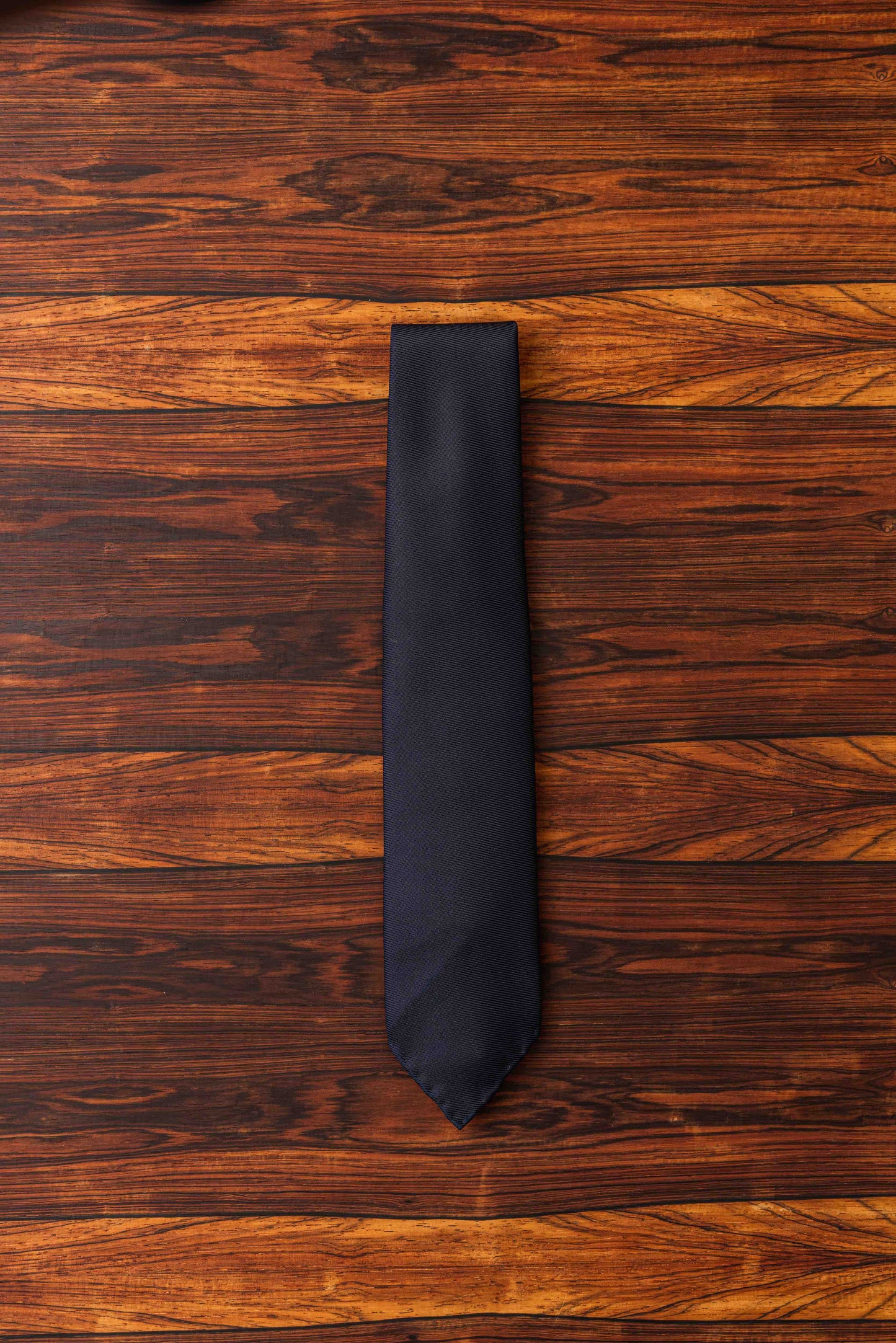 Navy Twill Silk Plain Tie