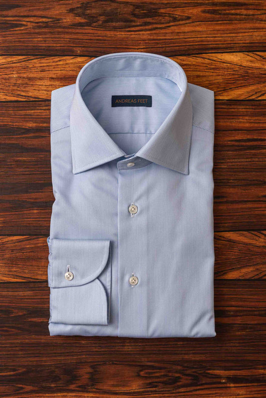 Light Blue Fine Stripe Modern Fit Shirt